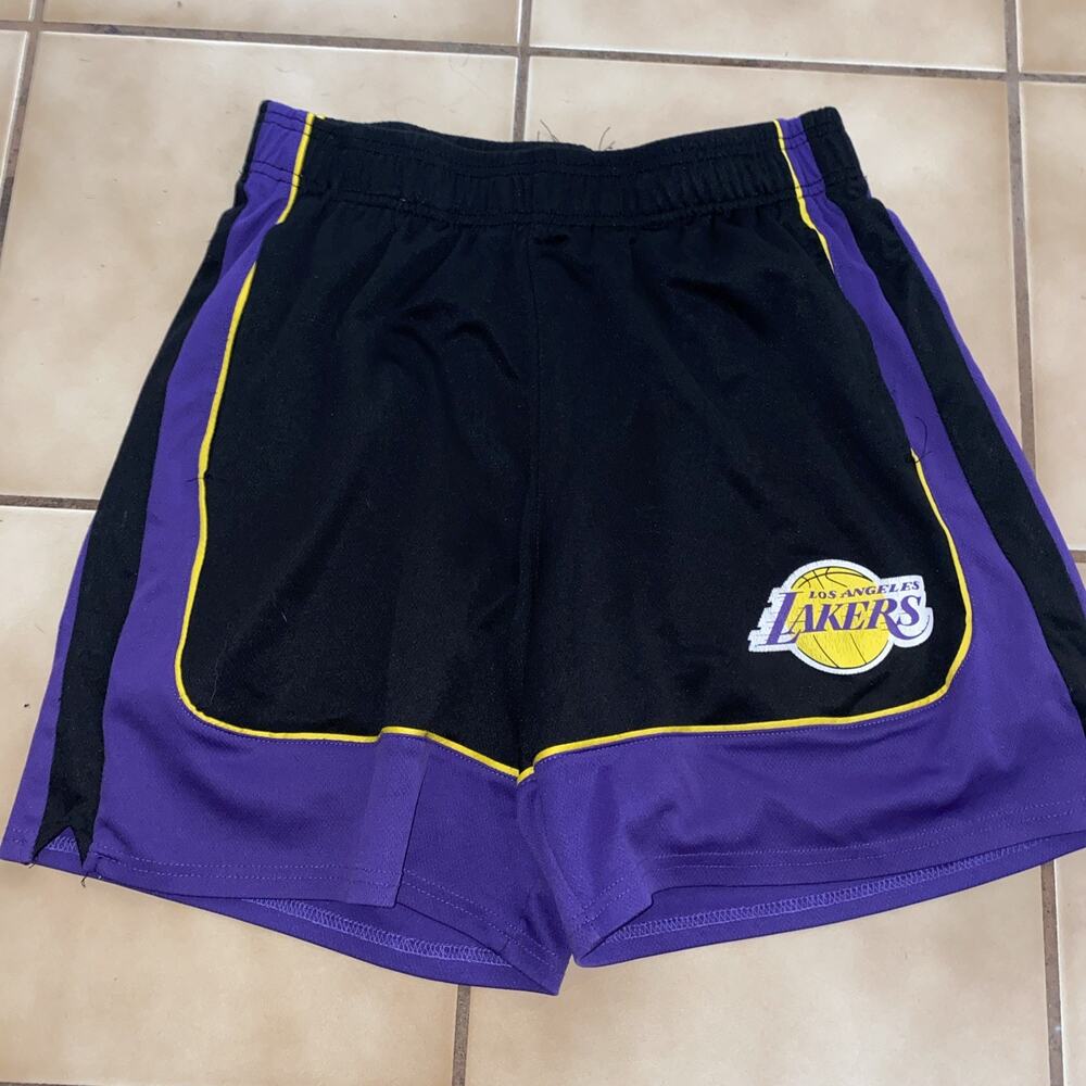 🏀NBA, Los Angeles Lakers, Black & Purple Short, Men's Large 🏀